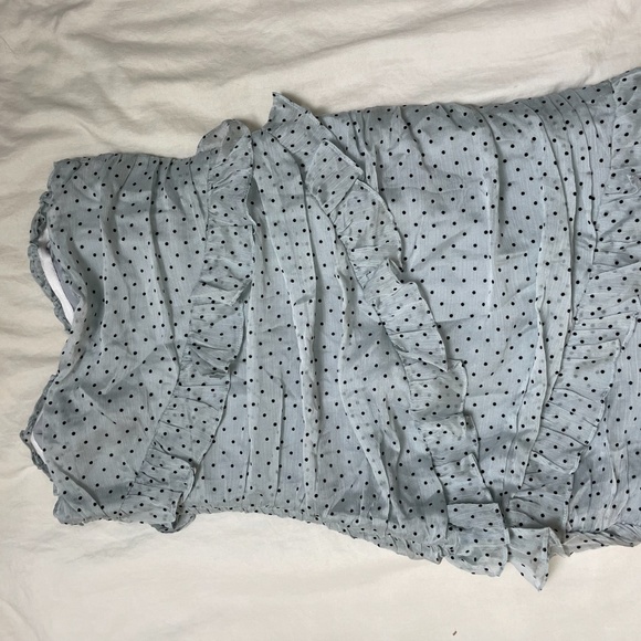 ⭐️ Mimosa Time Polka Dot Chic Glam Girly Party Classy Ruffle Elegant Mini Dress - Picture 8 of 12